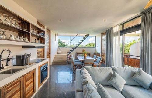 Tulum Apartment | 3-Bed Panoramic Penthouse Private Rooftop Pool Terrace Jetted Dip Pool