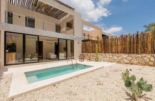 Tulum Apartment | Close to Cenotes Private Pool 24hr Hr Security Gym Yoga Villa