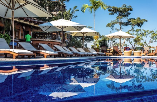 South Shore Hotel Area Villa | Beachfront Estate with sunset views over the famous Los Arcos of Puerto Vallarta