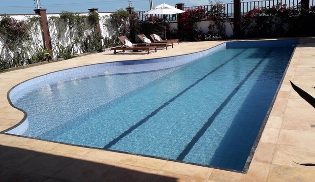 Charming beachfront house with 3 air-conditioned suites in Flecheiras Beach, Ceará, Brazil.