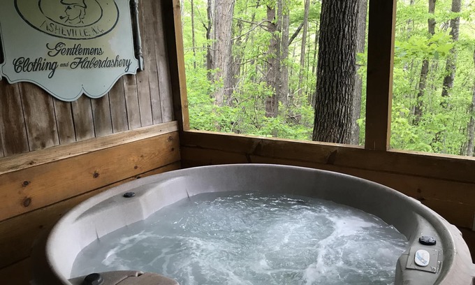Candler Cabin | Pisgah Paws! Secluded with Private Hot Tub, Fireplace, View, WiFi,Pet Friendly